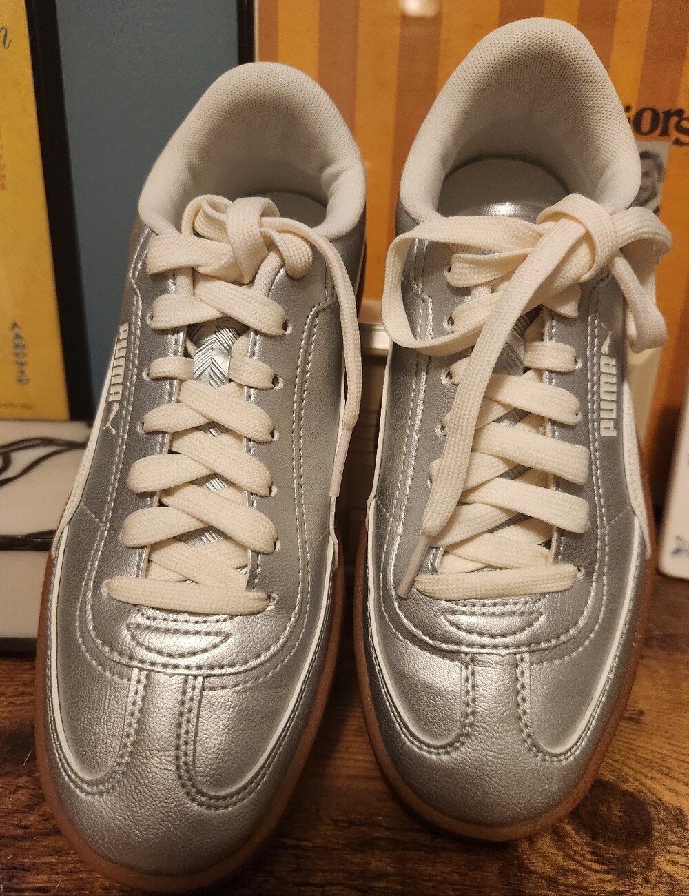 Puma Club Era II Womens Size US Size 7 Silver Sneakers - Picture 2 of 15